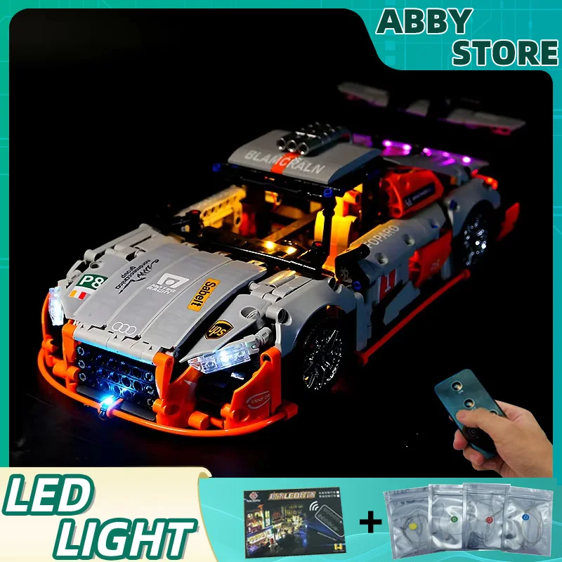 DIY RC LED 라이트 키트, LEGO 10215 기술 럭셔리카 로고, 블록 모델 제외, LED 라이트만 포함