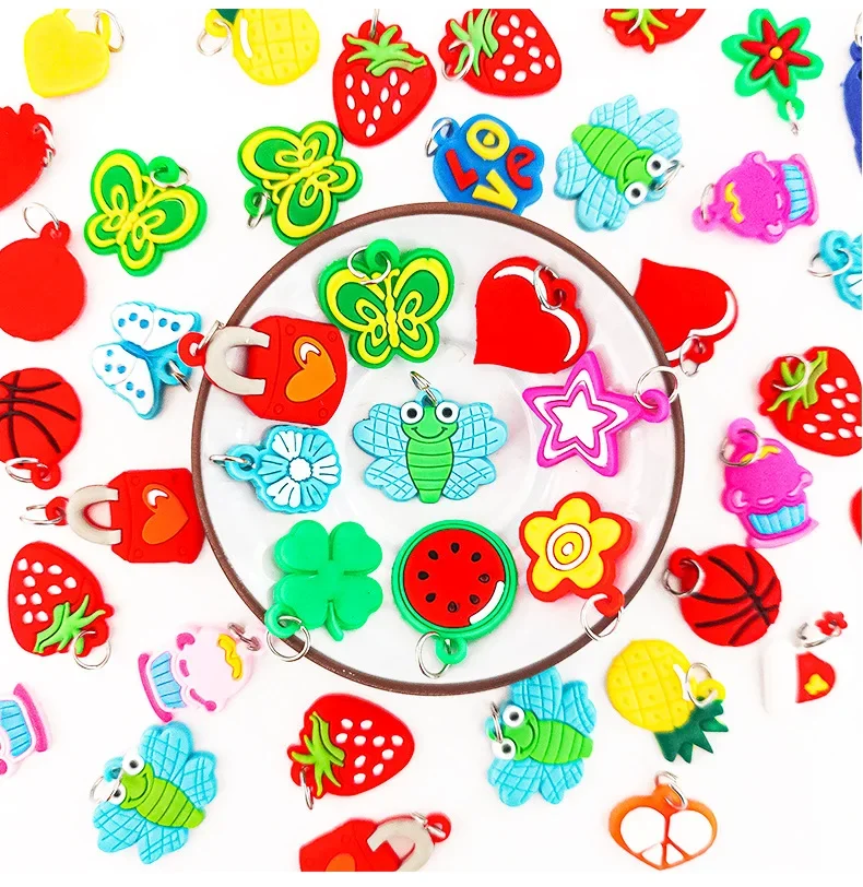 

Подвески «сделай сам», красочный ткацкий станок, браслет с резинкой, изготовление ювелирных изделий, бусины, игрушки, красочные животные, цветочные бусины, случайный стиль, эластичные ленты