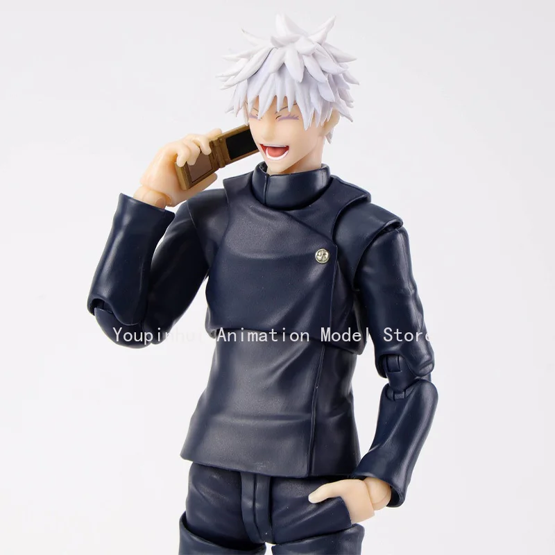 متوفر في المخزون بانداي S.H.Figuarts SHF SATORU GOJO طوكيو Jujutsu المدرسة الثانوية أطقم منمذجة أنيمي عمل مقاتلة الانتهاء نموذج هدية