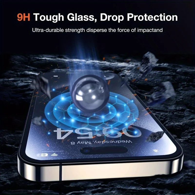 3 Stück für iPhone 18 17 ProMax Displayschutzfolie 17Pro 17Air 18 Panzerglas mit automatischer Staubabscheiderung, kratzfester Max-Abdeckungsfolie – Detail 5