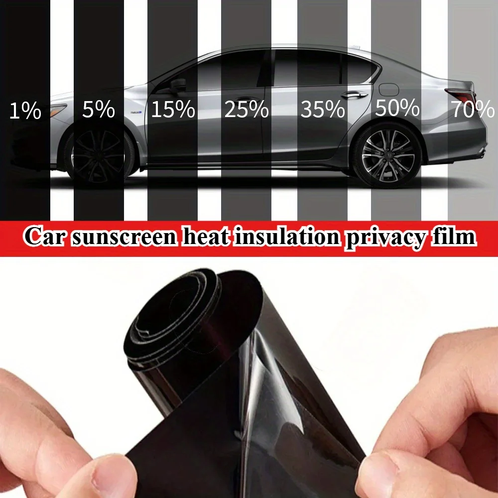 Ceramic Car Window Tint Film - Heat Insulation & Solar Control, High Privacy Auto Glass Film for Summer Sun Protection