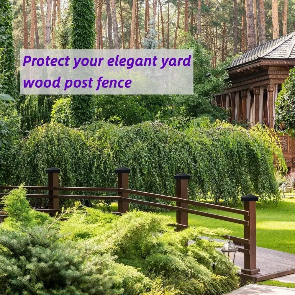 6 قطعة قبعات عمود الهرم المقاوم للماء استبدال 3.5x3.5in المشاركات حامي العلوي مع مسامير سهلة التركيب غطاء عمود السياج