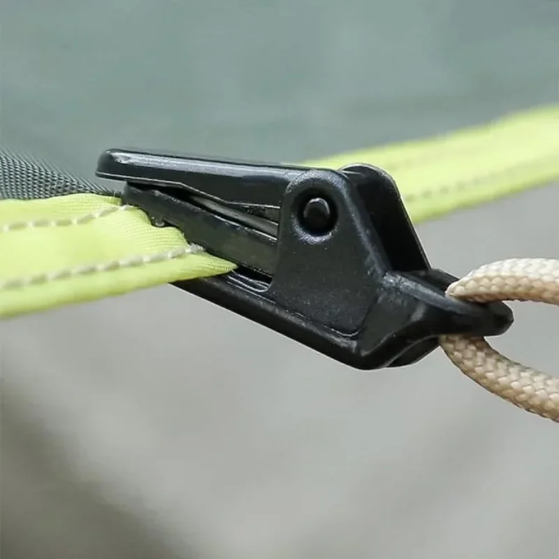 Awning Rope Clamp Tarpaulin Clip Tent Canopy Clip Buckle Reusable Tent Crocodile Clip Awning Outdoor Camping Accessories