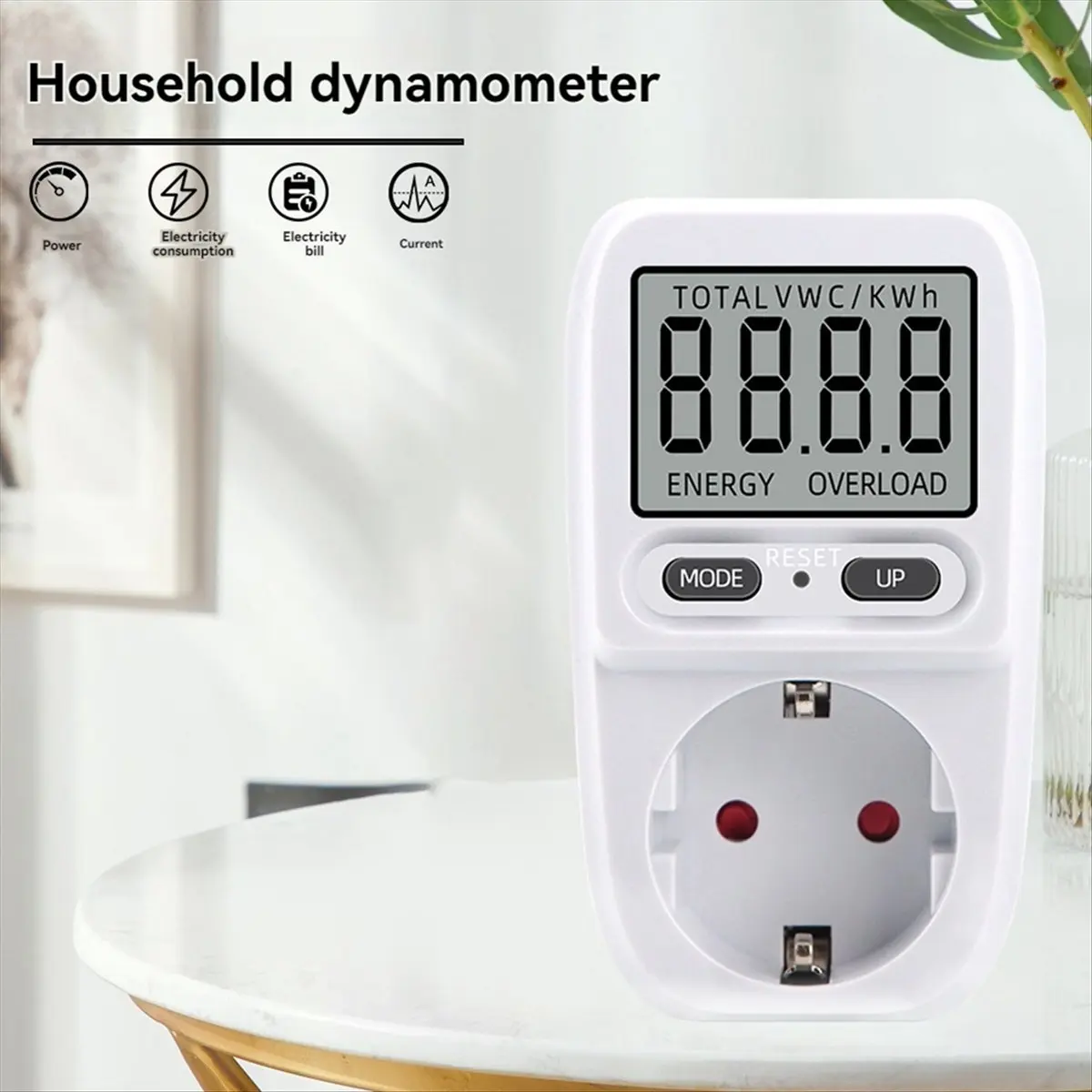 

High-quality measuring tools Electricity Power Meter Wattmeter LCD Energy Meter EU Plug in Stock