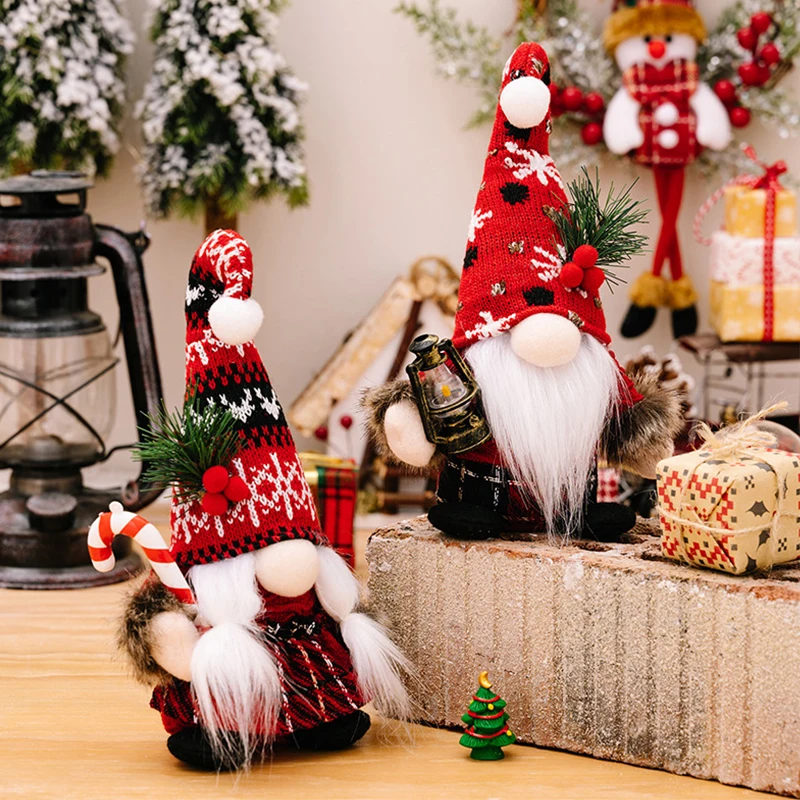 1 قطعة عيد الميلاد جنوم دمية مجهولي الهوية زخرفة شجرة عيد الميلاد قلادة عيد ميلاد سعيد زينة للمنزل نافيداد ناتال هدايا السنة الجديدة