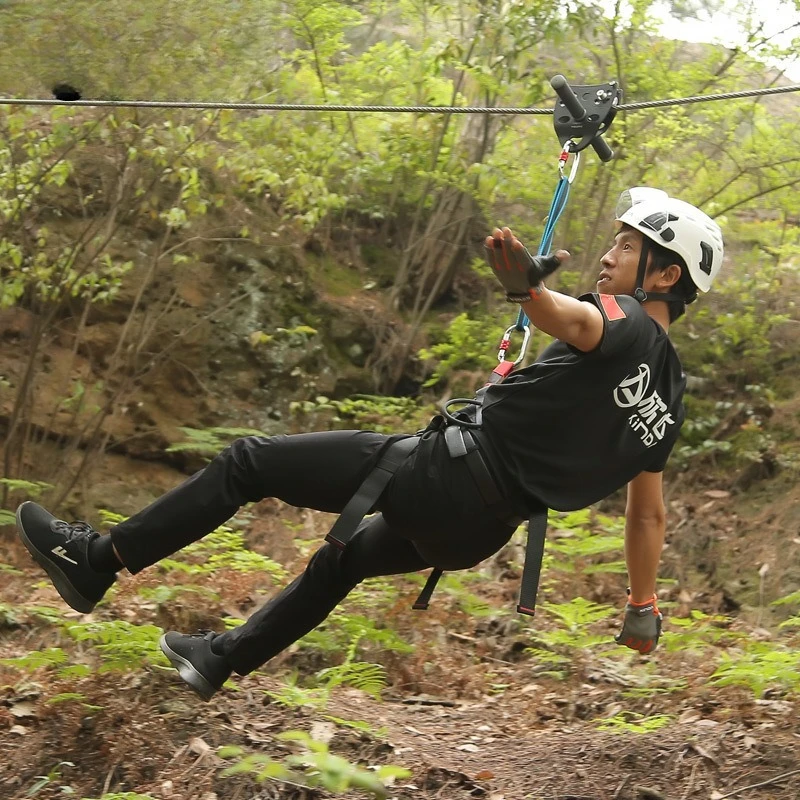 Juego de cables Zipline, polea de mango, rueda Zipline, parque de atracciones de cables de cuerda de alambre para exteriores para niños