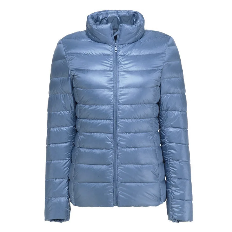 Abrigos de plumón de pato blanco para mujer 8XL 4XL 5XL chaquetas de plumón de pato ultraligeras para mujer Otoño Invierno abrigo cálido con cuello