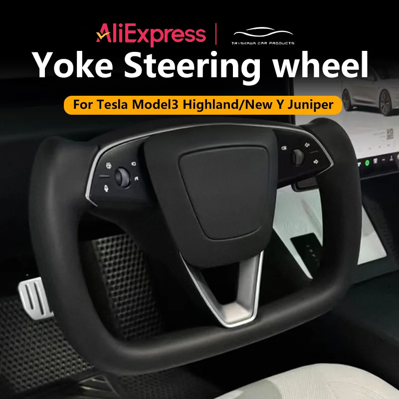 Suitable for the new Model 3 Highland 2025 model with heated steering wheel handle, Model Y Juniper personalized racing leather