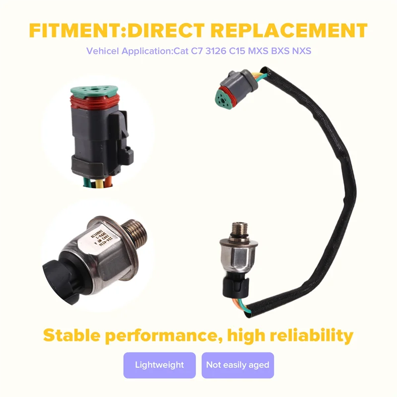 

Heavy Duty Pressure Sensor For Caterpillar CAT C7 3126 C15 MXS BXS NXS 224-4536 194-6726 3PP6-1