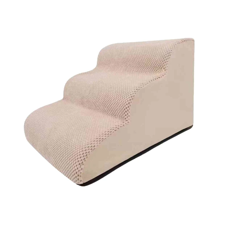 Dog Stairs for Sick Old Dogs Foam Pet Ramp Sofa Bed Pet Ladder Small Medium Dogs Washable Cover Anti-Slip Soft Stairs