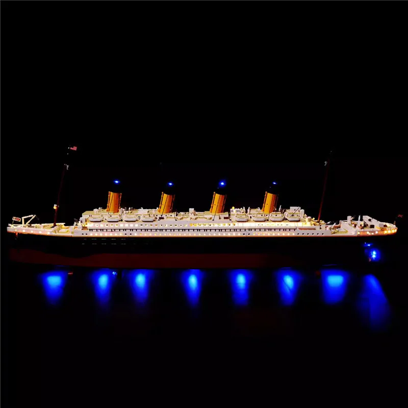 Titanic Lighting Set Tailored For 10294 Medieval Steam Boat Willie Giant Ship Not Include Building Block (Only Led Light Kit)