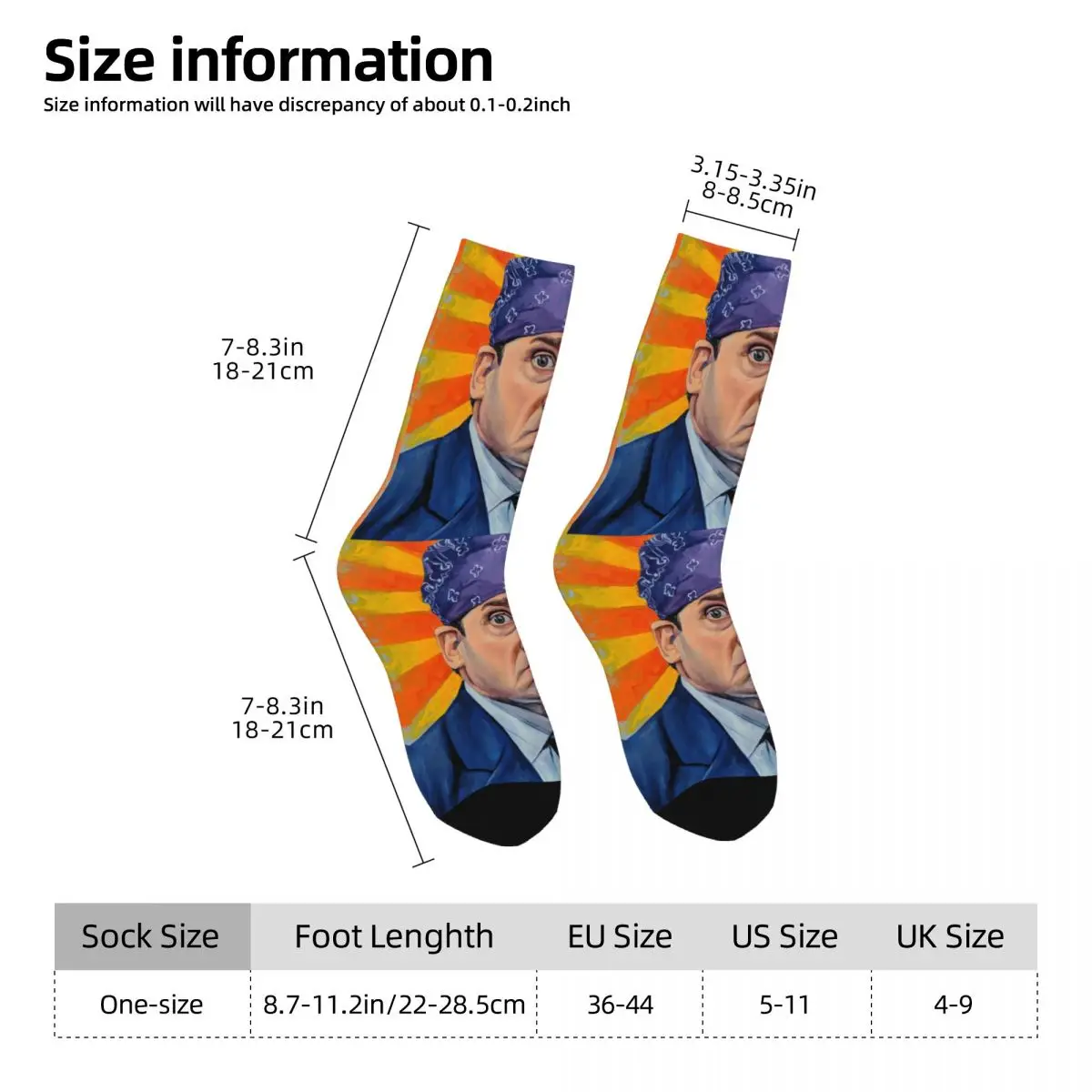 The Man With The Purple Turban Socks Shopping 3D Print Boy Girls Mid-calf Sock