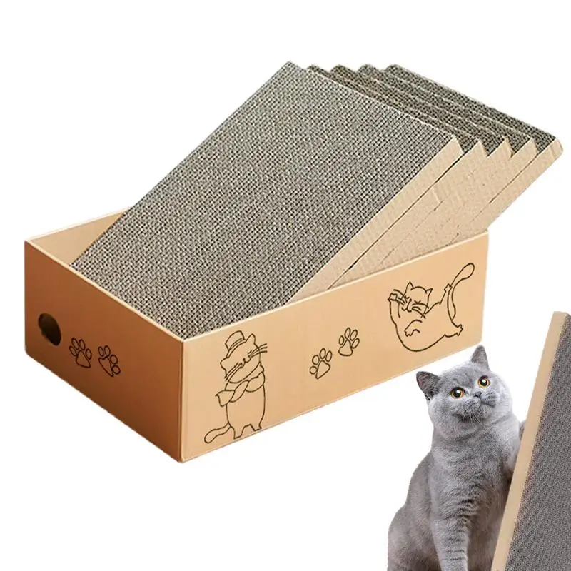 Imagem -05 - Cama Cat Scratcher Resistente ao Desgaste Placa Reversível Espessada Cat Scratch Mobiliário para Exercício de Moagem Garras Packs em 1