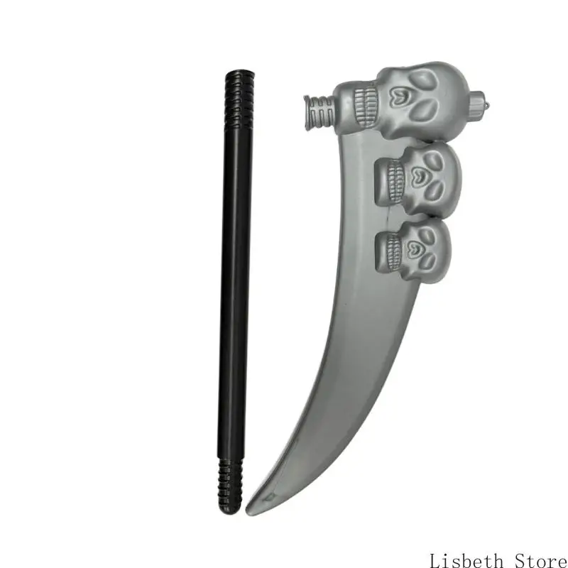 124A Sensenmänner, Halloween-Kostüm, Sensenmänner, gefälschte Waffen, Totenkopf, künstliche Klinge, Sicheln, für