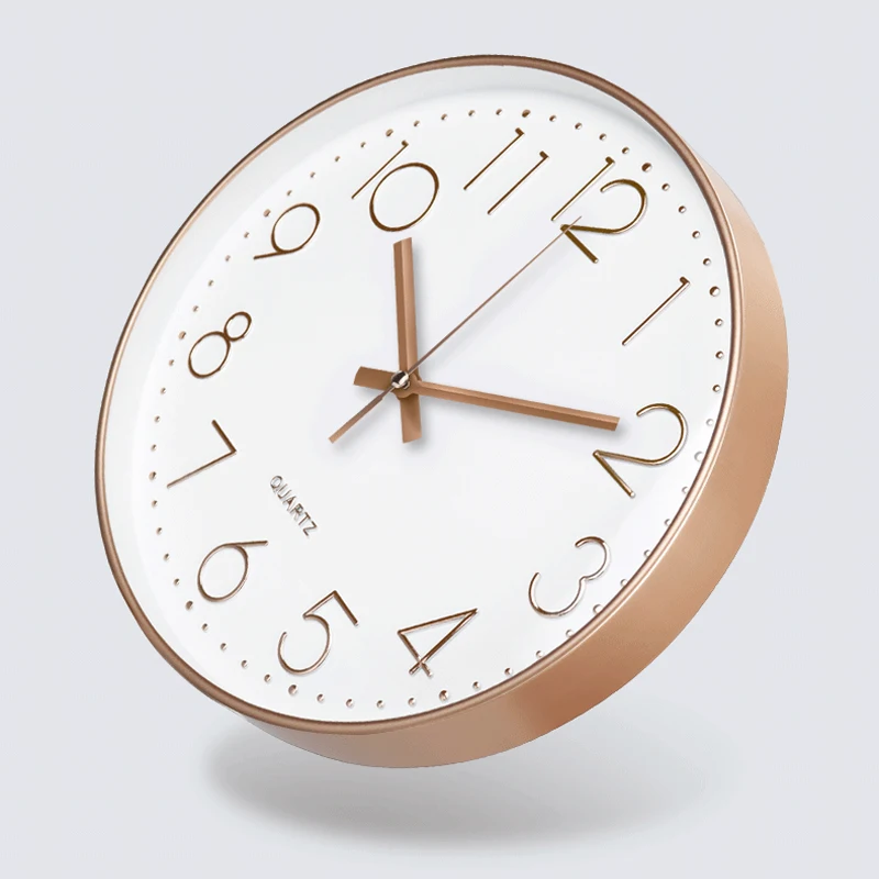 12 inch Silent Wall Clock 30cm Circular Clocks Noiseless Bedside Quartz Clock Living Room Kitchen Bedroom Decor Home Decoration