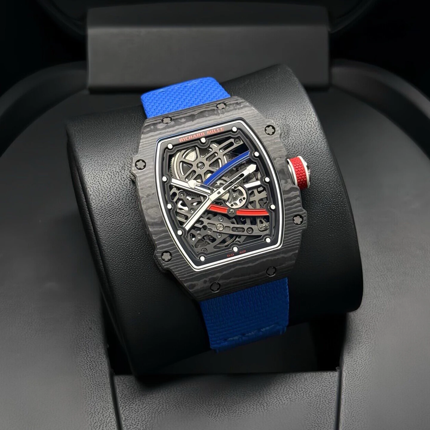 Nylon FKM Elastic Loop Strap for Richard Mille RM67 RM67-01 RM67-02 RM035 RM055 Men's Collection Watch Accessory