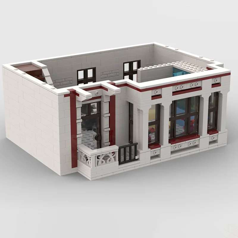 NEW house Moc Building Blocks Avilés Albergue Technology Modular Bricks Model  Gifts Christmas Toys DIY Sets Assembly！