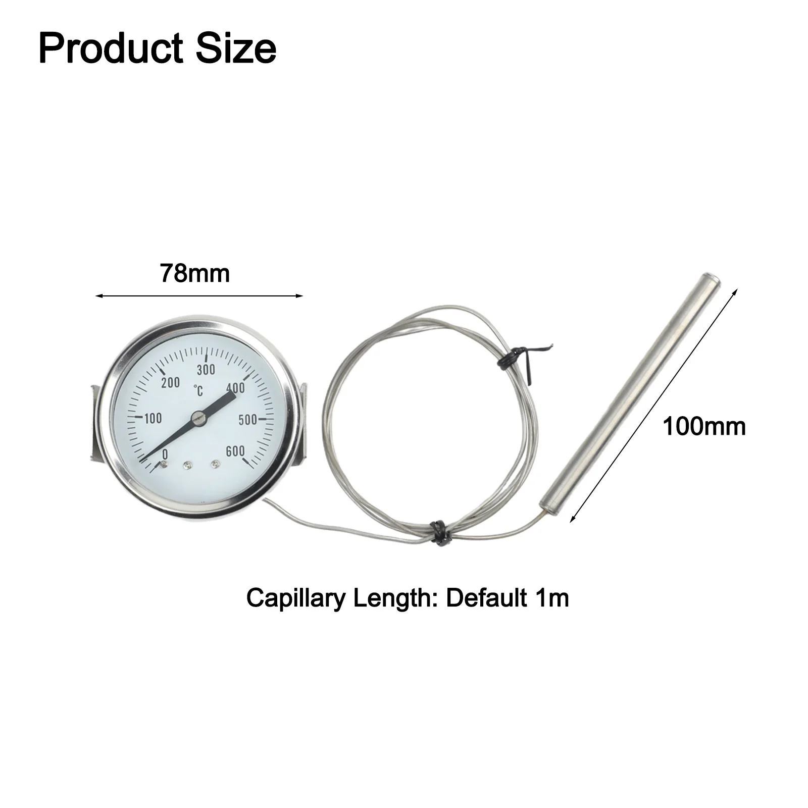 Probe Thermometer Stainless Steel Thermometer Rust-Resistant Material Waterproof Exterior Accurate Temperature Measurement