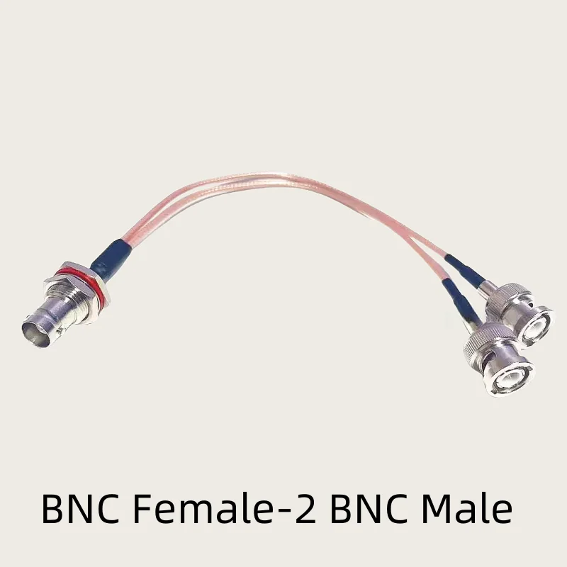 Bnc Mannelijk Tot 2x Bnc Mannelijk Vrouwelijk Y Type Splitter Combiner Pigtail Kabel Rg316 0.1-2M