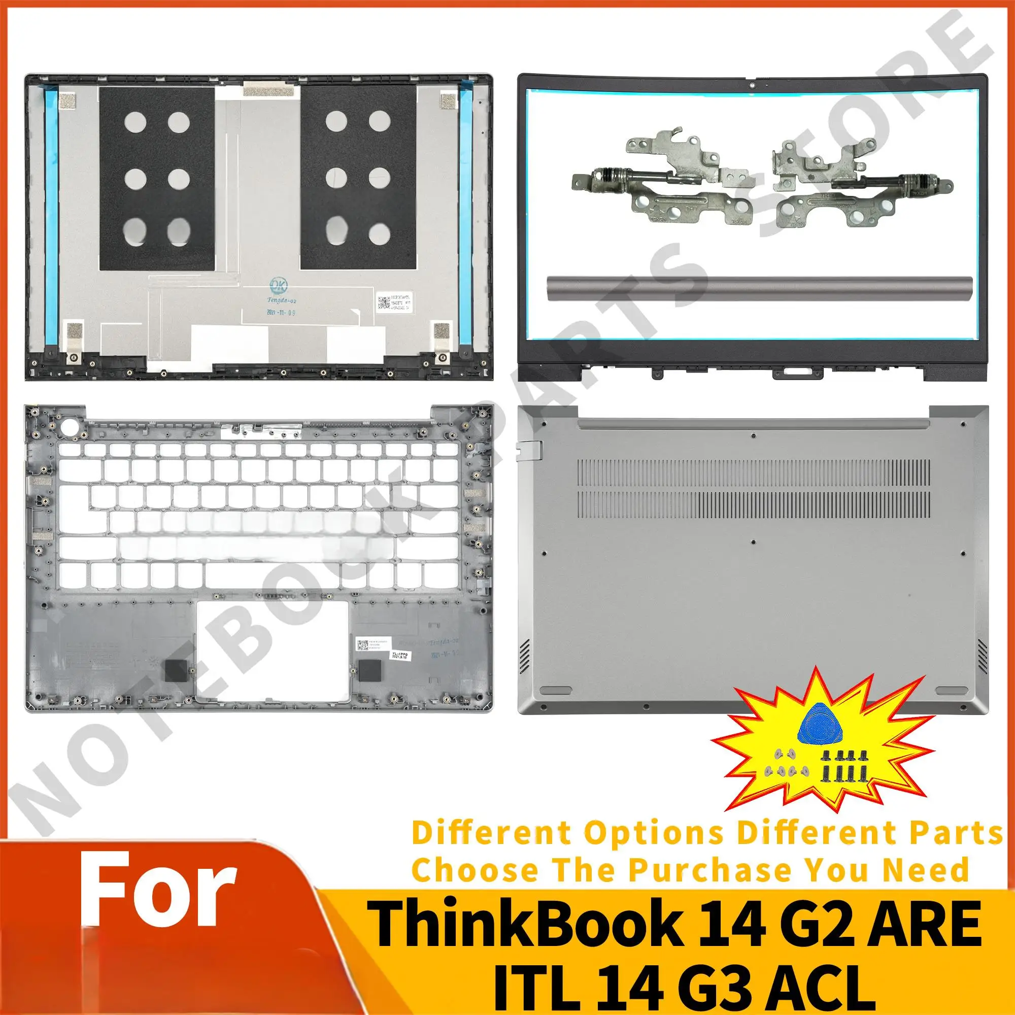 

Новые детали для ПК ThinkBook 14 G2 ARE 14 G2 ITL, для Thinkbook 14 G3 ACL, задняя крышка ЖК-дисплея, подставка для рук, замена нижней части 14 дюймов