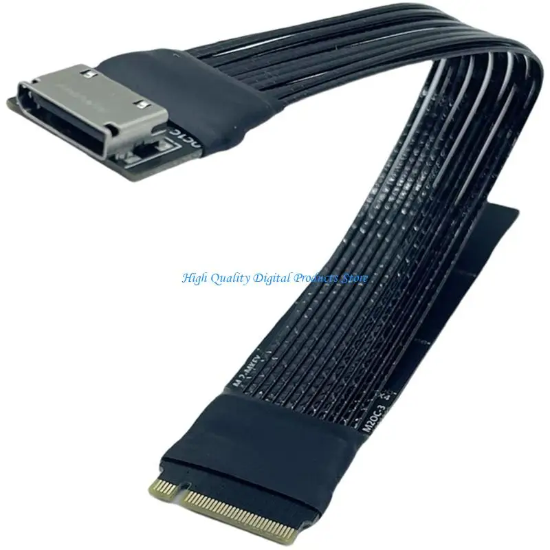 

U2JE Gen4 Oculink SFF-8611 4ISFF-8612 Внешний кабель адаптера M.2 до PCIE4 4X NVME Удлинительные серебристые покрытия.
