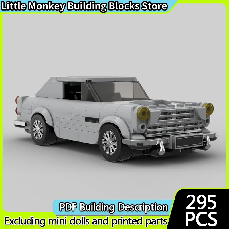 Modelo de coche de carreras de velocidad, ladrillos de construcción MOC, coche deportivo de nivel superior Retro, tecnología Modular, regalos de vacaciones para niños, traje de juguete para montar