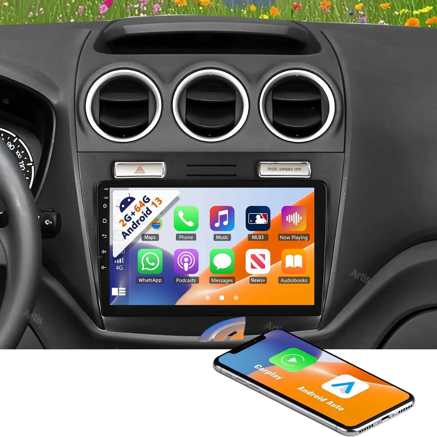 Android Auto Car radio Wireless Carpaly GPS Navigation+HD rearview camera For Ford Transit Connect Tourneo XL XLT Mini Cargo Van