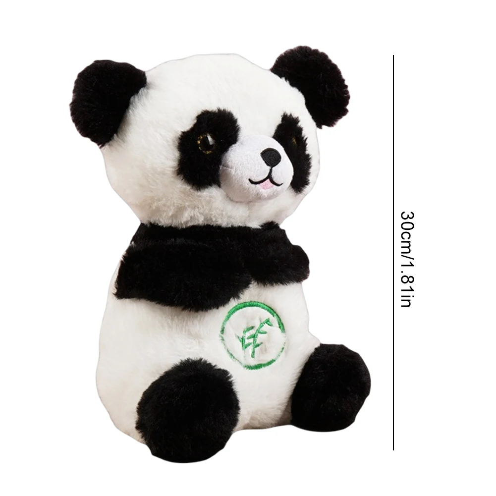 Baby Rhythmic Sleeping Toy with Breathing Movement & Sound Soft Panda Stuffed Toy Cartoon Panda Music Soothing Toy for Soothing