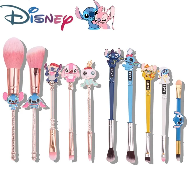 5pcs/set Disney Lilo & Stitch Makeup Brushes Cute Stitch Model Cosmetics Brush for Women Girls Eyeshadow Concealer Lip Eye Brush