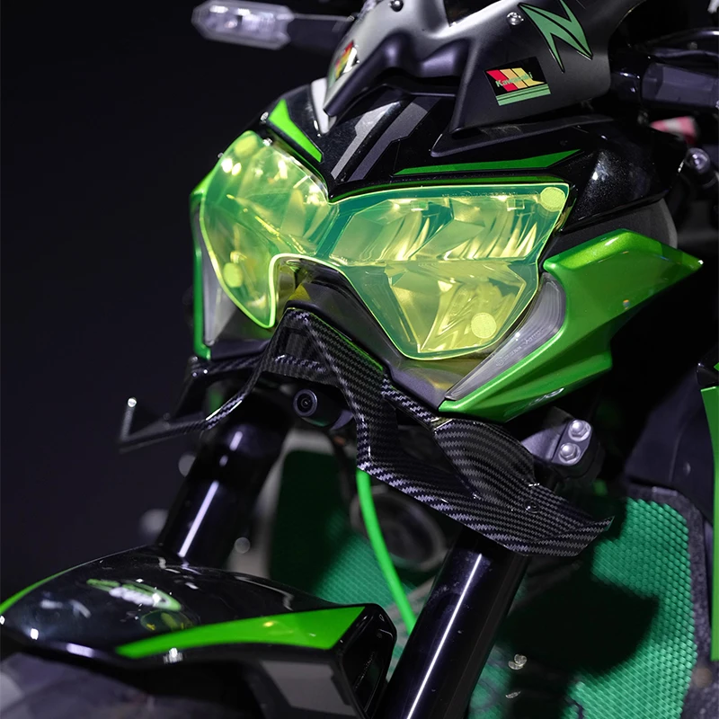 New For Kawasaki Z900 2020 2021 2022 Bright Black Motorcycle Z 900 Naked Front Spoiler Winglet Aerodynamic Wing Kit Spoiler
