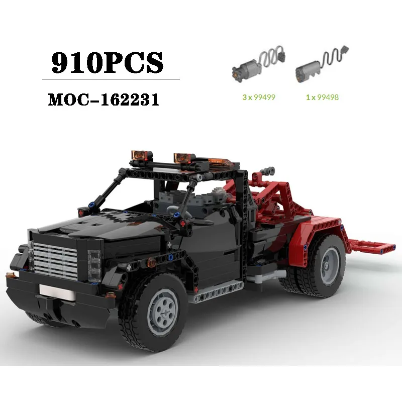 

New MOC-162231 Pickup Off road Vehicle Splicing Block Model Decoration 910PCS Boys' Puzzle Education Birthday Christmas Toy Gift