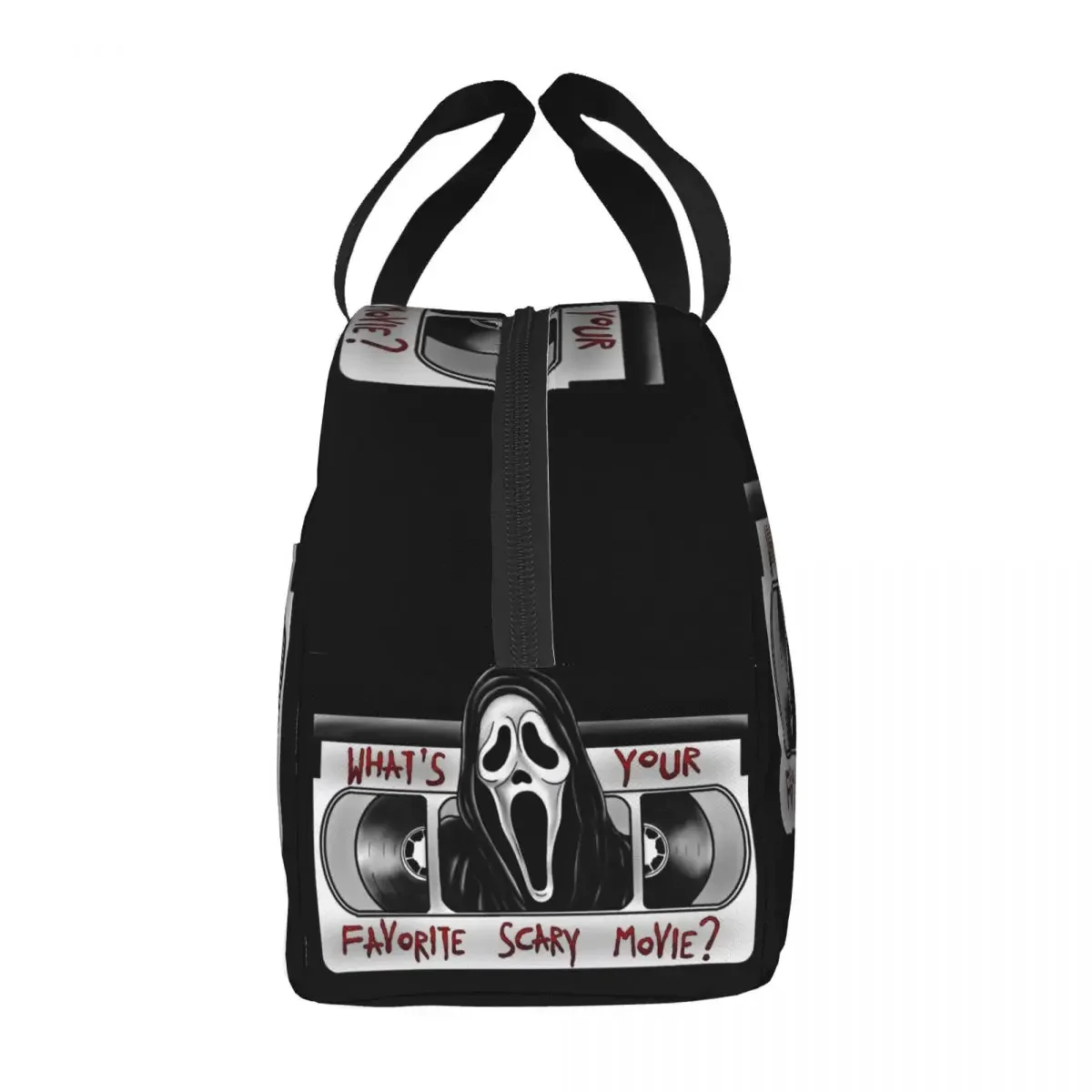 What's Your Favorite Scary Movie Insulated Lunch Bag Resuable Halloween Scream Cooler Thermal Lunch Box for Women Kids School