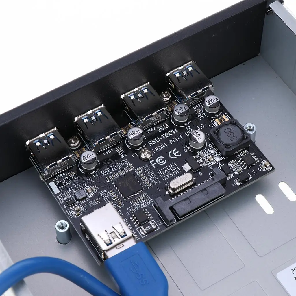 

PCI Express 4 Port USB 3.0 Hub Adapter High Speed Expansion Card for Office and Home PC