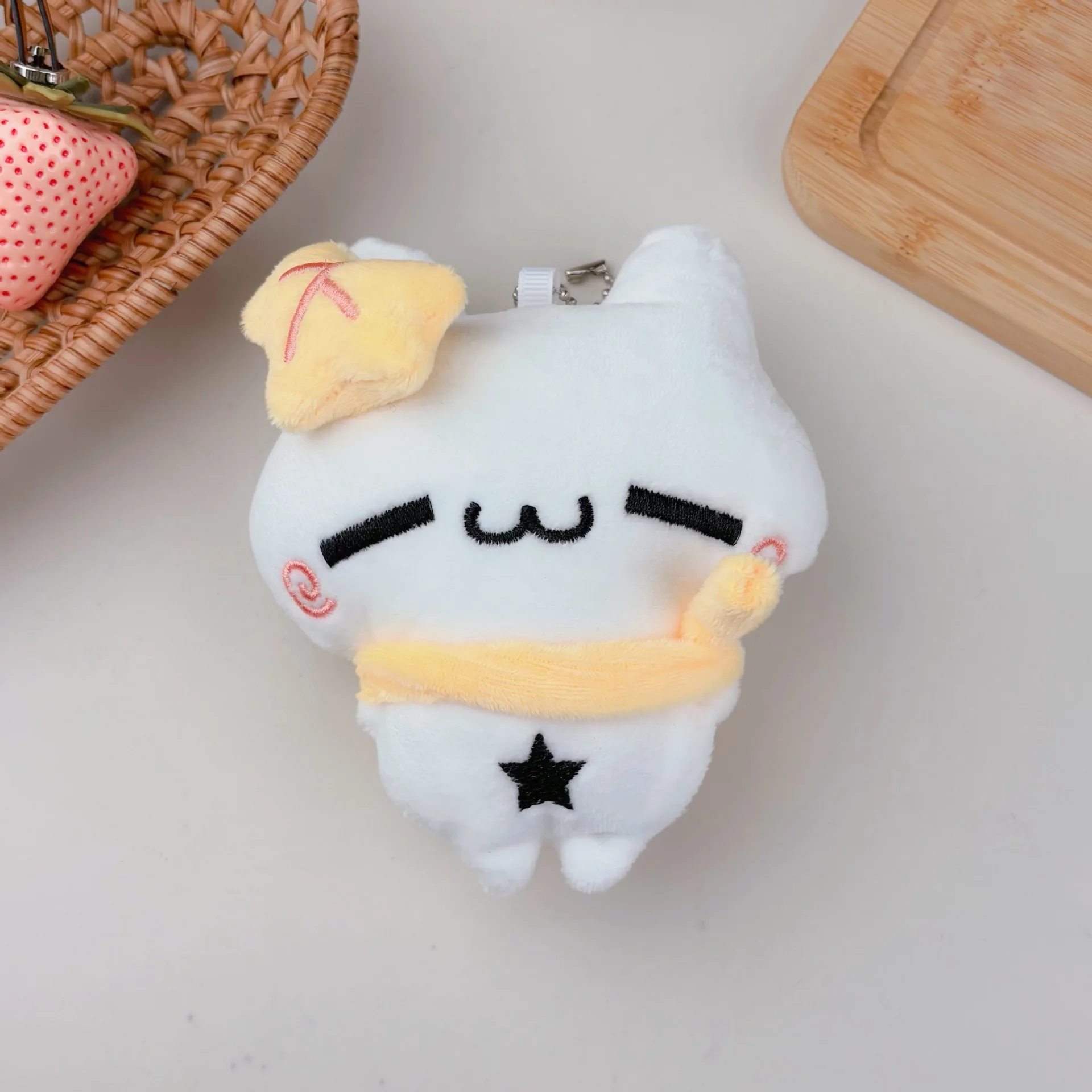 Neue Ahornblatt Katze Puppe Anhänger Vielseitige Plüsch Puppe Schlüsselbund Anhänger Nette Rucksack Dekoration Plüsch Anhänger Urlaub Geschenk