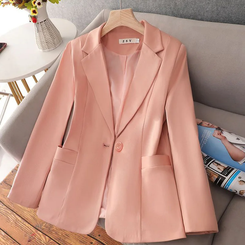 Elegant Solid Color Spliced Pockets Casual Blazer Women\'s Clothing 2023 Autumn New Oversized Office Lady Tops All-match Blazers