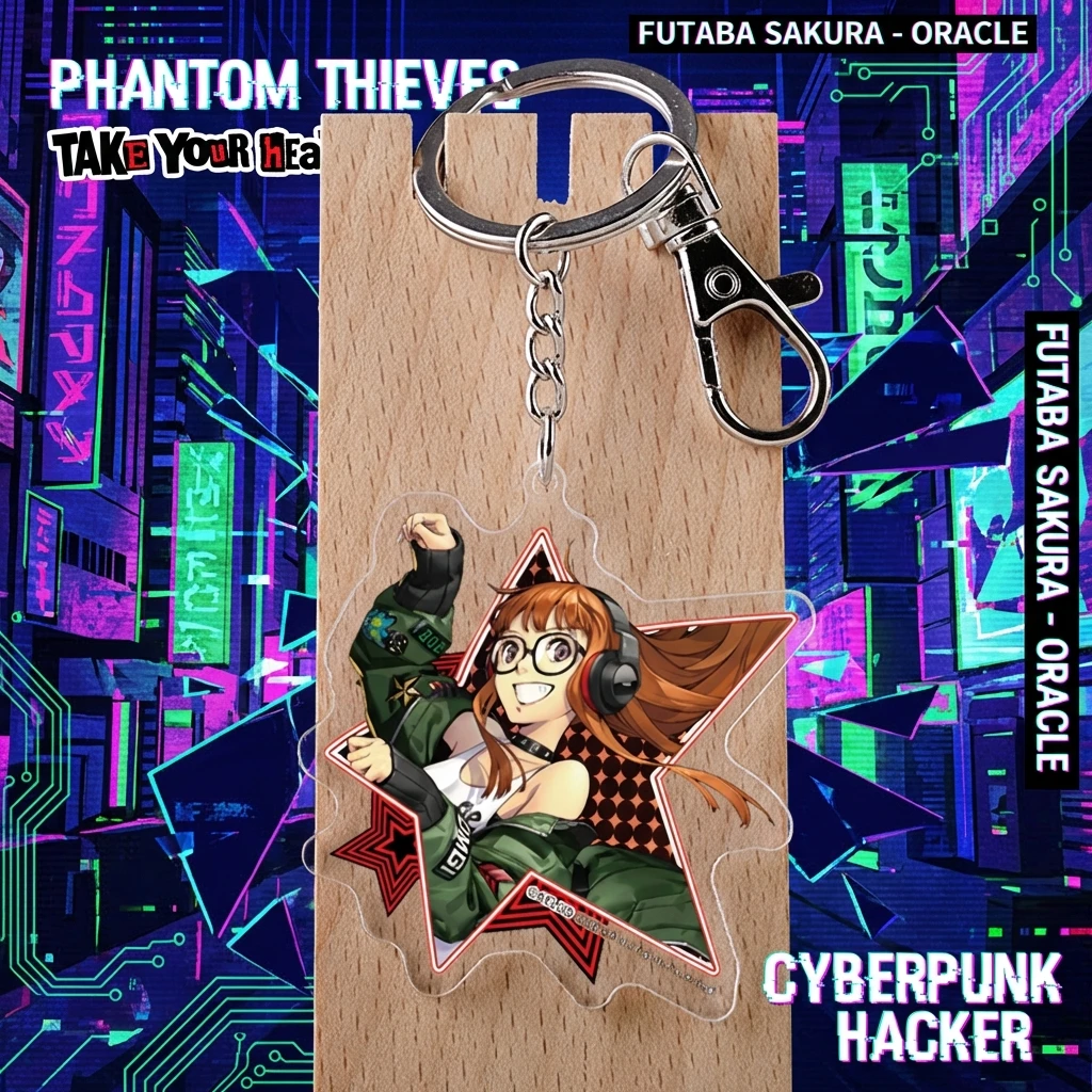 Accesorios de Anime Persona 5, Llavero Acrílico de los Ladrones Fantasma, Colgante Transparente de Akira Kurusu, Regalo Coleccionable del Joker para Fans