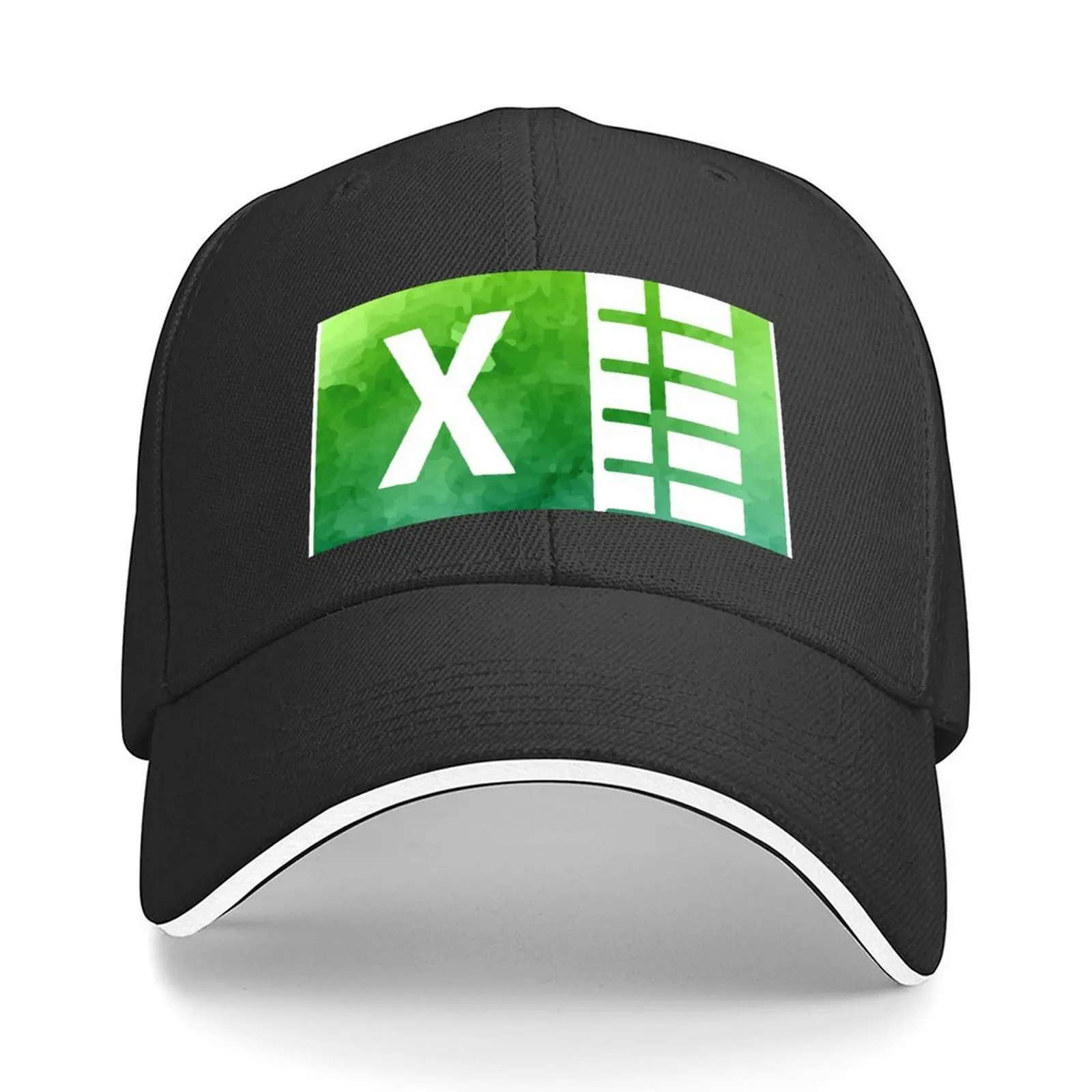 

Watercolor Excel Logo Baseball Cap Thermal Visor Trucker Hat Rugby birthday Hats Man Women's