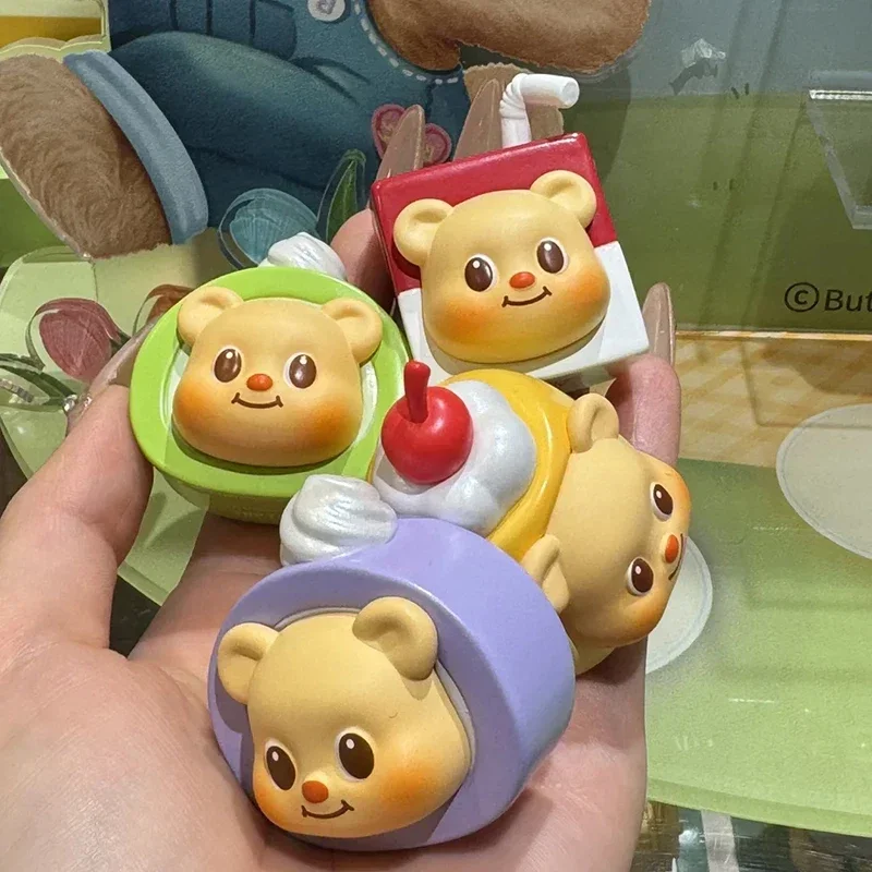 Butter Bear Mini Afternoon Tea Series Blind Bag Magnetic Cute Refrigerator Sticker Mystery Box Ornament Toy Girl Surprise Gifts