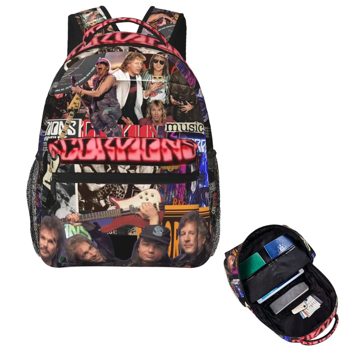Band Scorpions Coming Home To Hannover Student Backpack School Bag Hiking Daypack for Men Women Fashion Bookbag Shoulder Bags