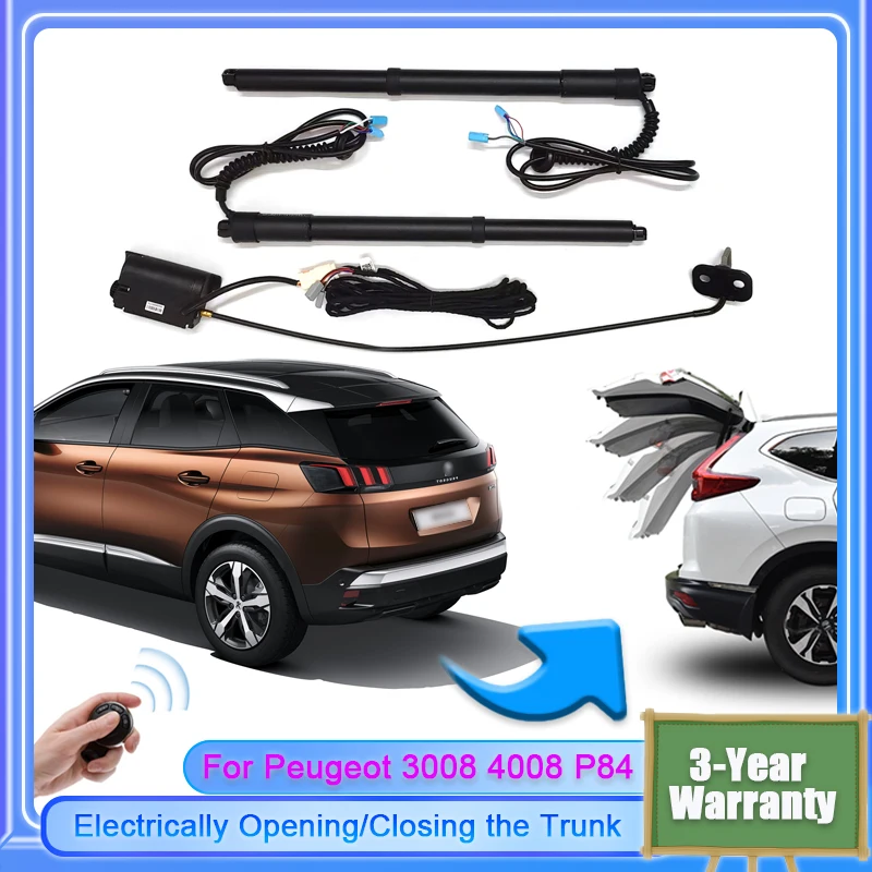 For Peugeot 3008 4008 P84 2016~2024 Vehicle Electric Tailgate Lift for Trunk Intelligent Opening of Tailgate Soft Close Car Door