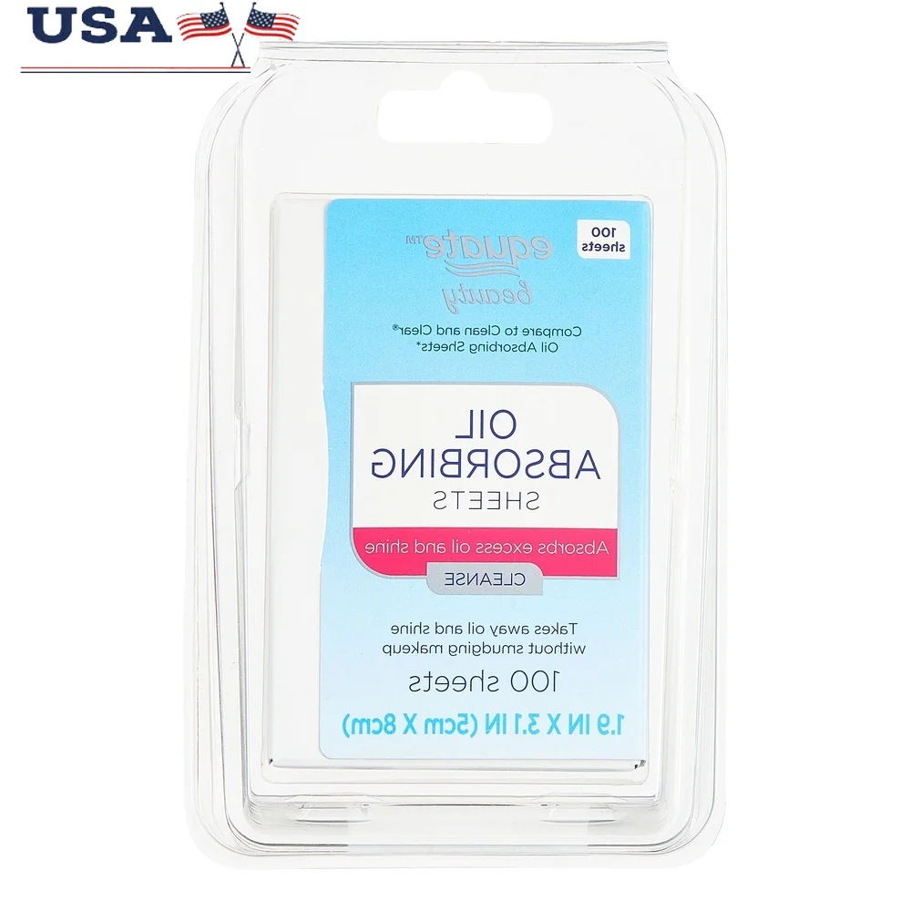 

Oil Absorbing Sheets 100 Count Instant Shine Control Makeup Friendly Soft Gentle Blotting Sheets Sensitive Skin