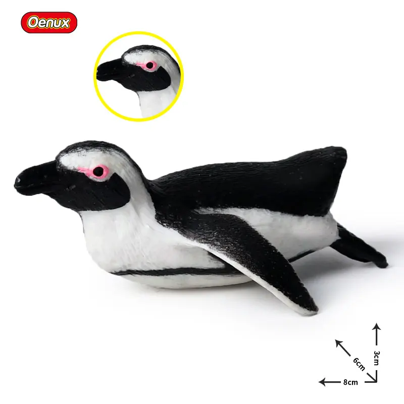 Oenux-Simulação animal do pólo sul para crianças, pinguim do bebê, ciclo de crescimento, figuras de ação, estatueta modelo, animais fofos, brinquedo educativo, oceano