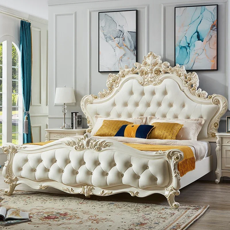 لـ Hochwertiges Luxusbett، Romantische Echsthetik، Schlafende Prinzessin، Ungewöhnlicher Schlossbett، Hochzeit، Modern Designer-