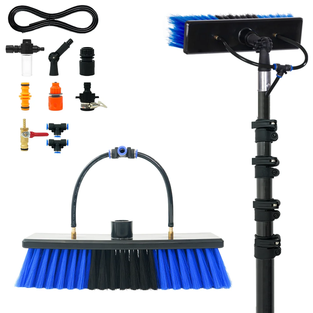 

Carbon fiber telescopic adjustable hydraulic spray rod for window cleaning, solar cleaning brush