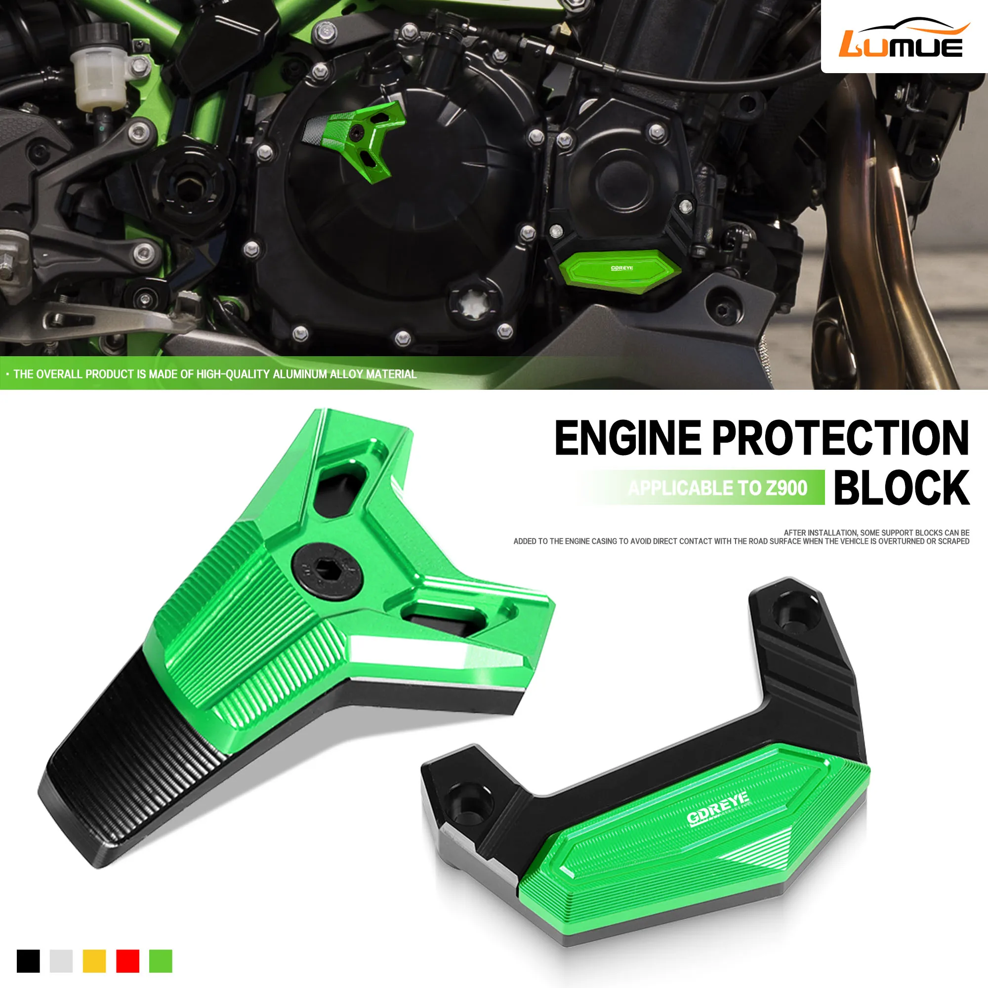 

For Kawasaki Z900 2017-2026 Motorcycle Engine Decorative Cover CNC Engine Protection Case Slider Cover Protector Block