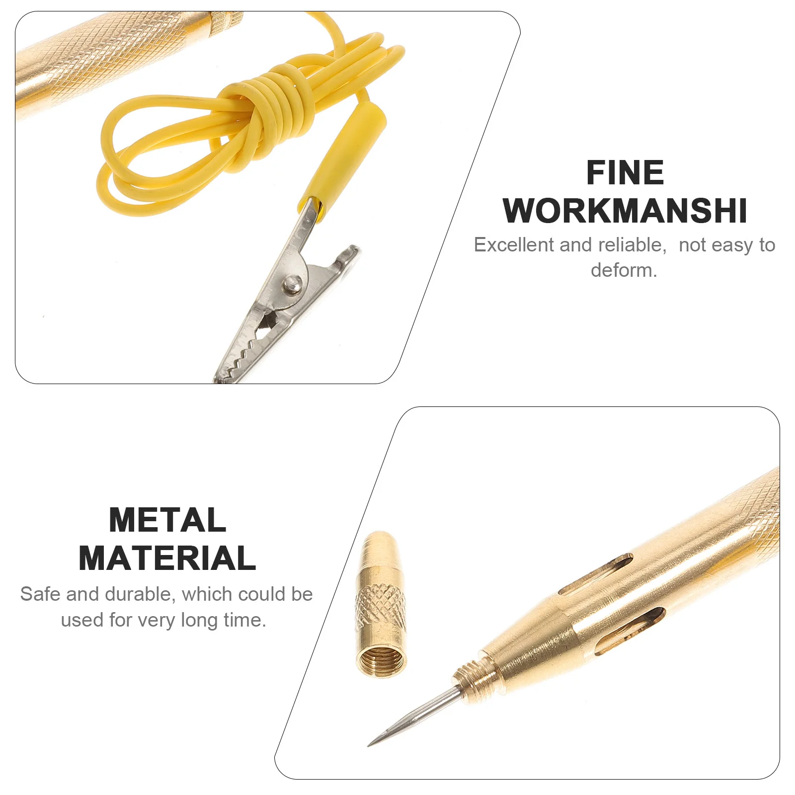 

Car Voltage Tester 6-24V Flexible Probe Waterproof Clip For Auto Motorcycle Boat Engine Repair Vehicle Voltage Tester