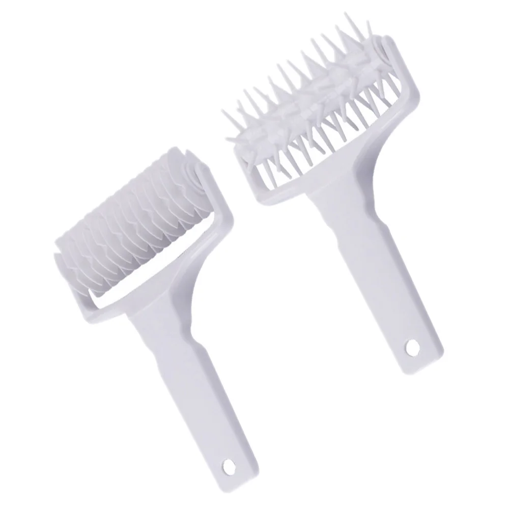 

2Pcs Pizza Roller Docker Set Premium PP Material Non-Stick Baking Tool for Pizza Dough and Pastry Crust Piercing Air Bubbles