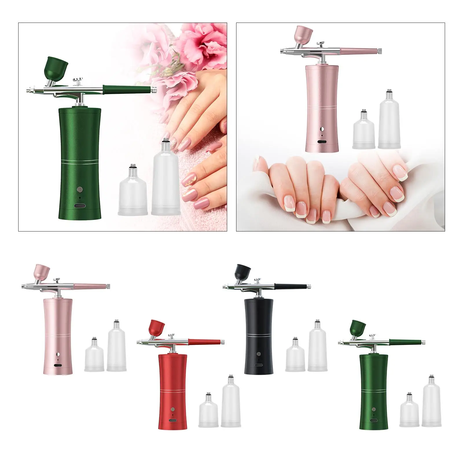 Paint Spray Rechargeable Auto Airbrush Air Compressor Kits Airbrushing Tool for Beauty Cake Decor Model Spray Painting Home