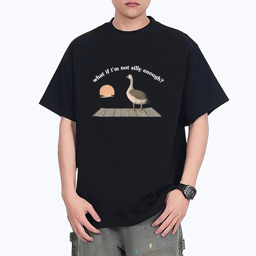 

Trending Funny Goose T-Shirt Duck Graphic Tee Print Cotton Men Women Crew Neck short sleeve t-shirts Summer popular Unisex Tops