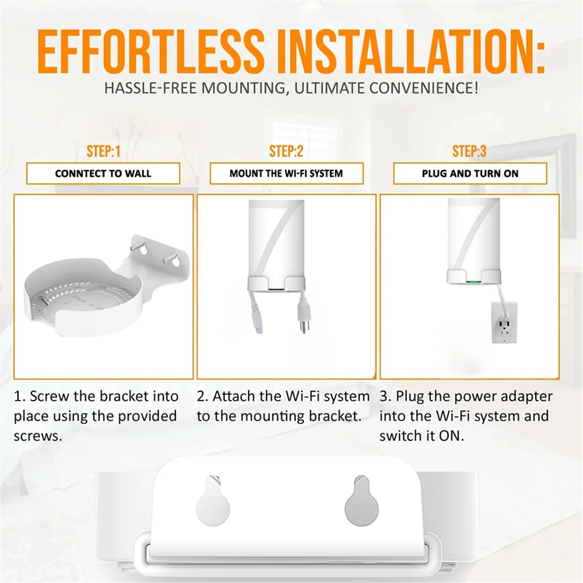 ABJG-Настенный кронштейн для маршрутизатора из алюминиевого сплава для Deco BE75/BE85/BE95 Mesh WiFi 7